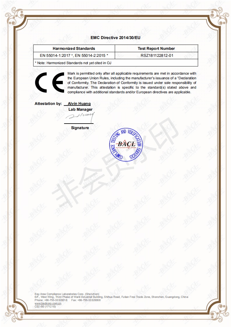 CE(EMC) Certificate-1-1